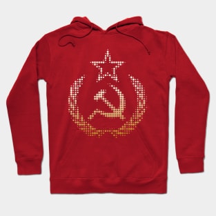 Soviet Red Star, Hammer And Sickle Halftone Style Hoodie